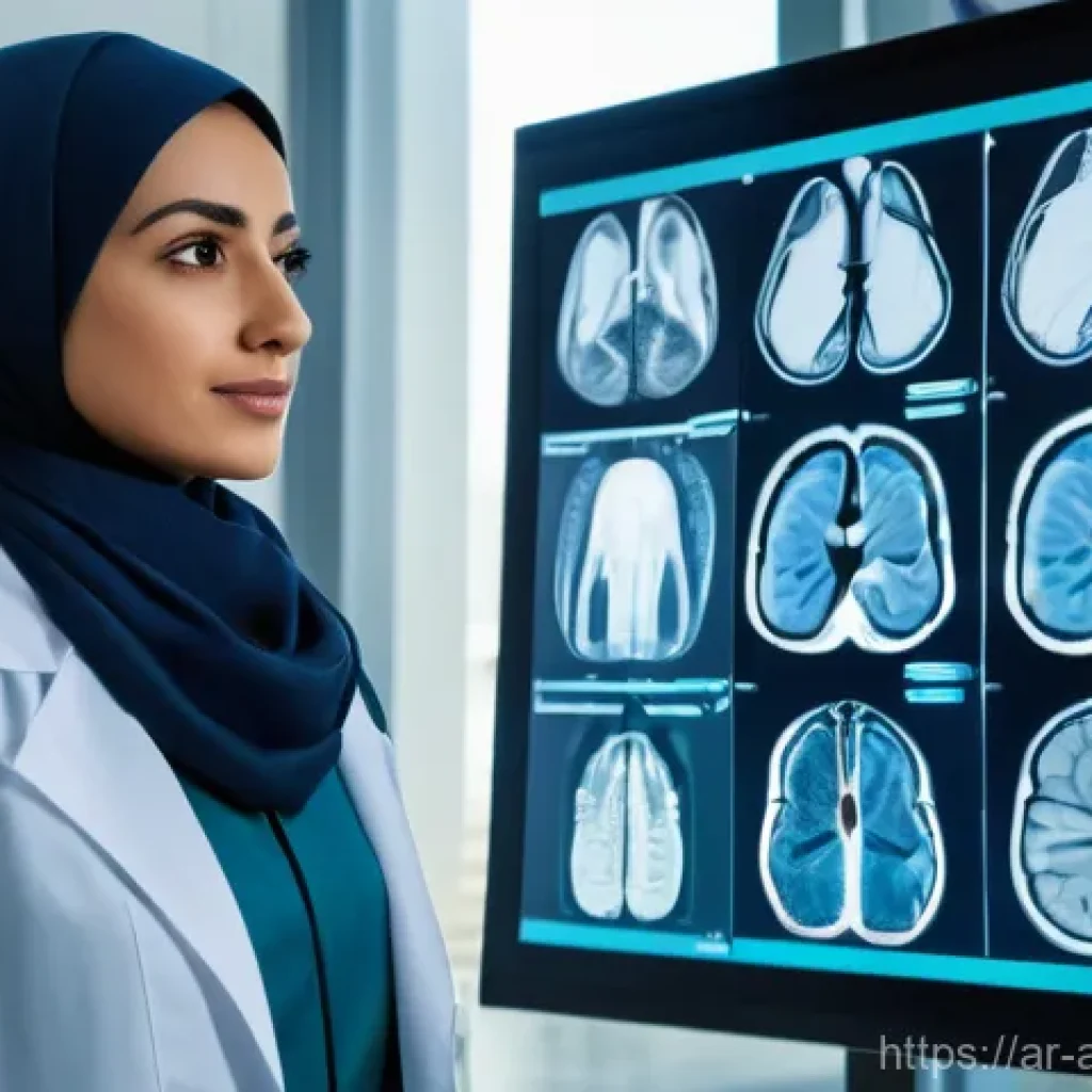 AI 진단 시스템의 표준화 및 상호운용성 - **AI-Powered Medical Diagnosis in a Modern Arab Hospital:**
A highly detailed, realistic image c...